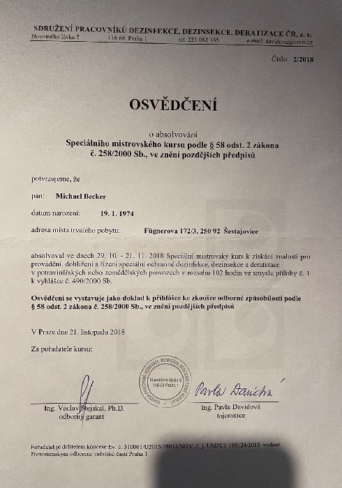 Certifikáty :: proti kunám